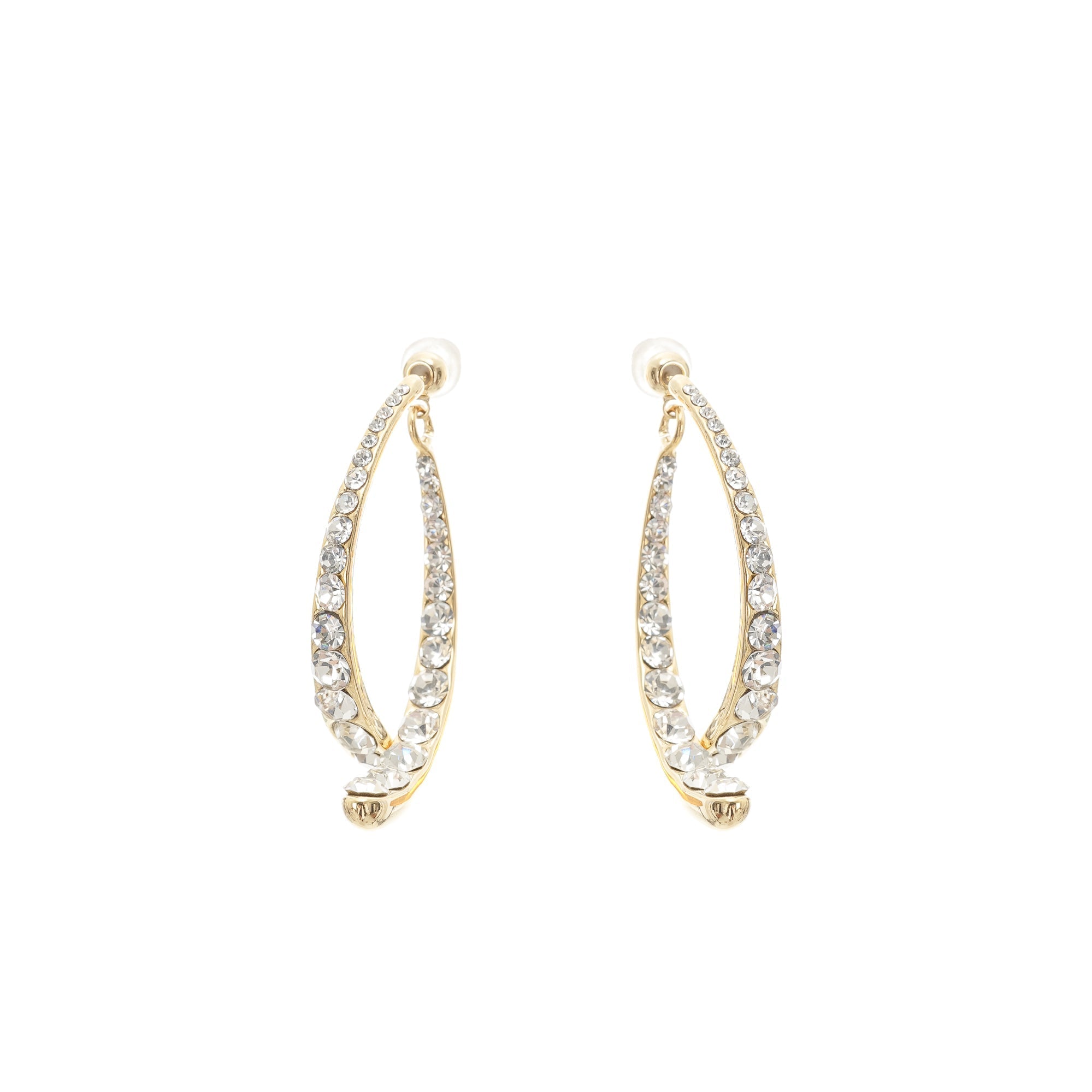 Mathilde Embellished Curve-Edge Earrings Avalabel