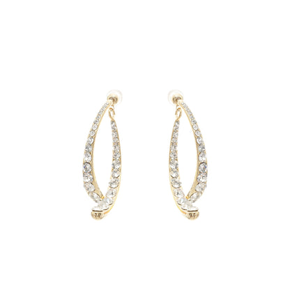 Mathilde Embellished Curve-Edge Earrings Avalabel