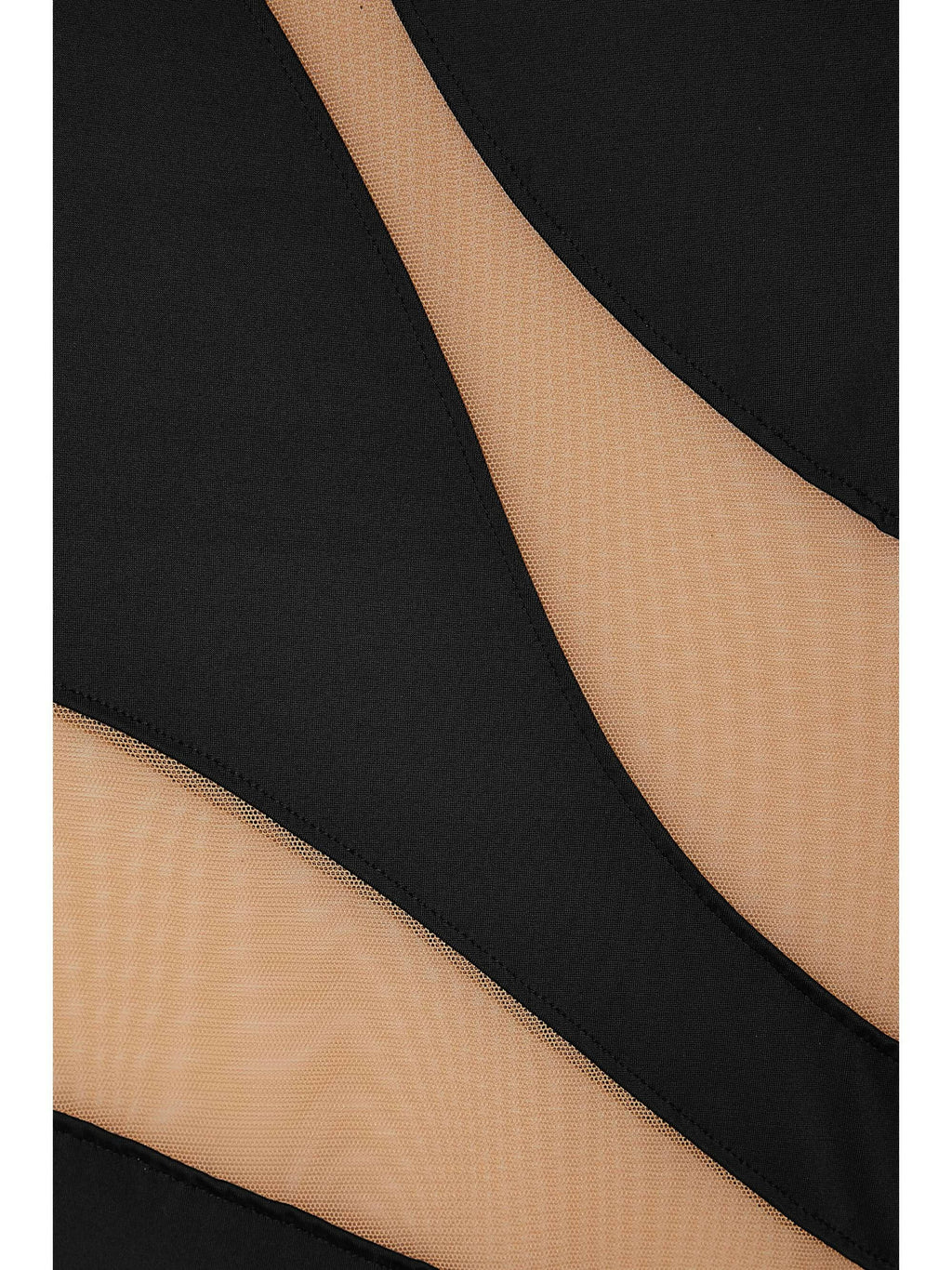 Snake One-Shoulder Mesh-Paneled Stretch-Jersey Gown Avalabel
