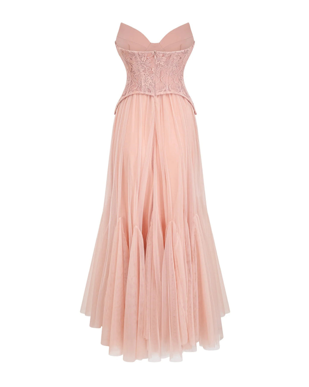 Tiffany Lace Corset Tulle Maxi Dress – Blush Avalabel