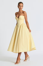 Prim Midi Dress - Lemon Avalabel