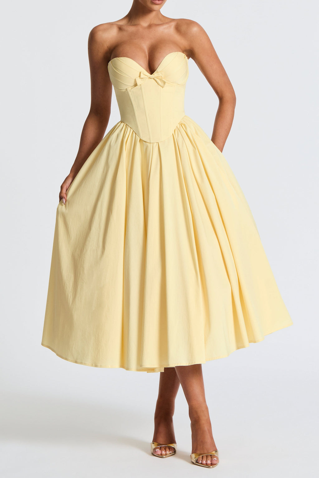 Prim Midi Dress - Lemon Avalabel