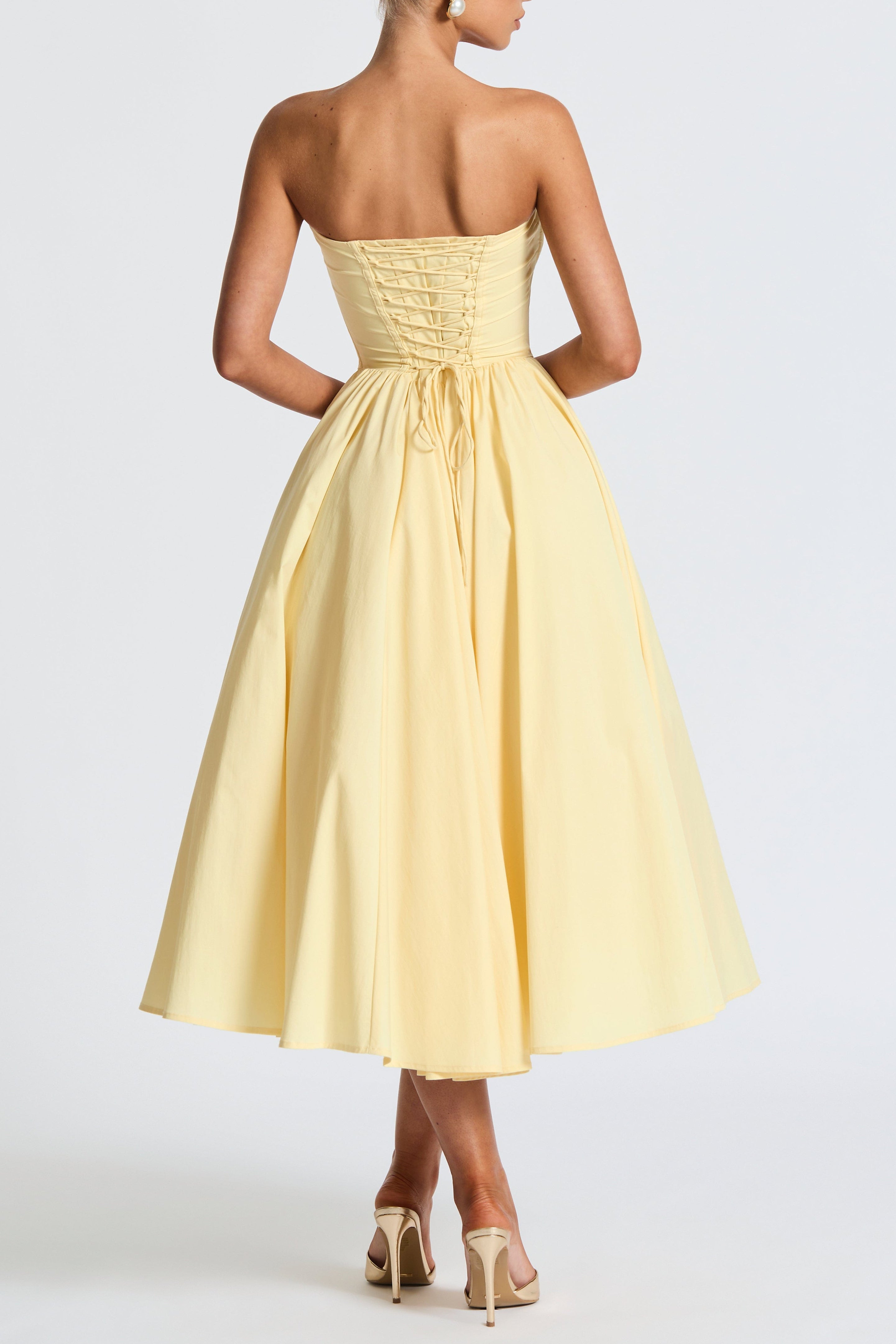 Prim Midi Dress - Lemon Avalabel