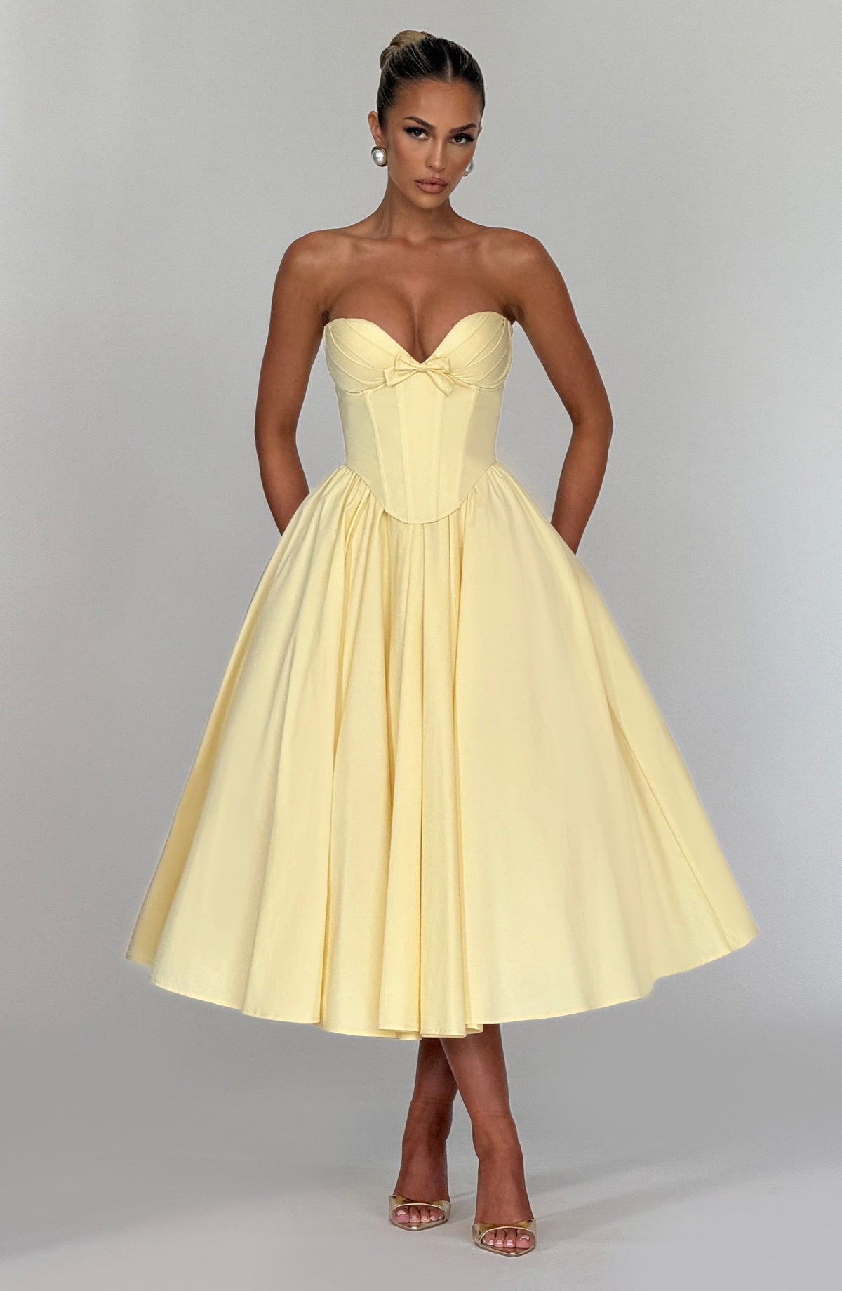 Prim Midi Dress - Lemon Avalabel