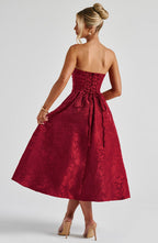 Saoirse Midi Dress - Red Avalabel