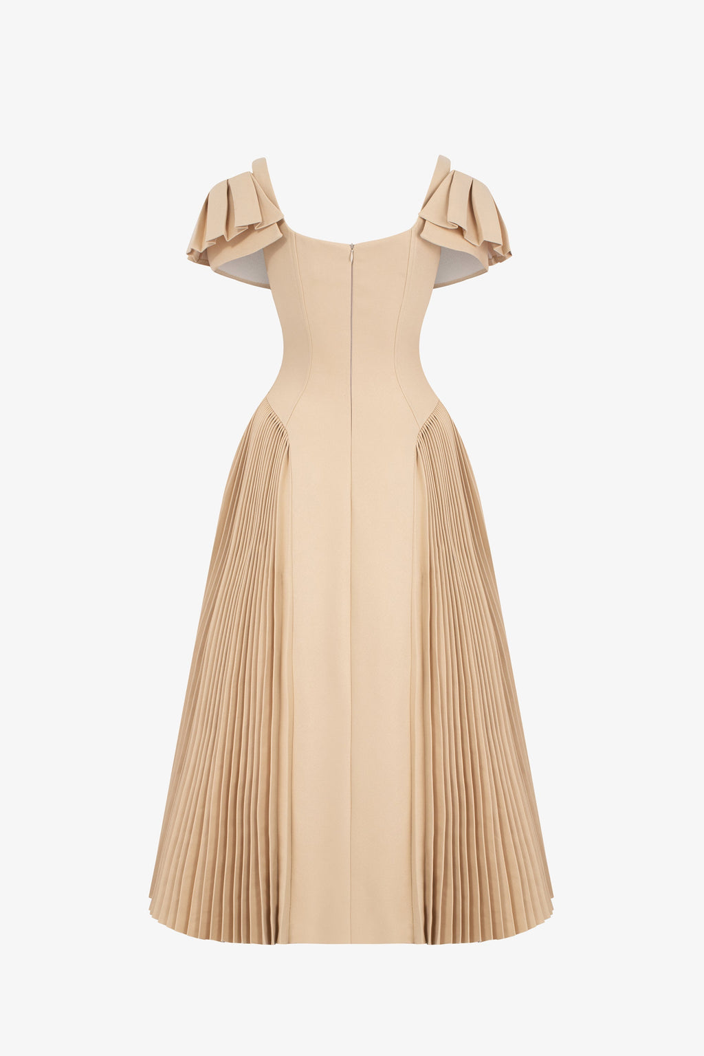 Mandy Khaki Sapphi Off-shoulder Midi Dress Avalabel