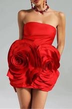 Shaha Floral Strapless Mini Dress Avalabel