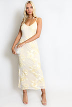 Floral Lace Lined Cami Midi Dress Soraya