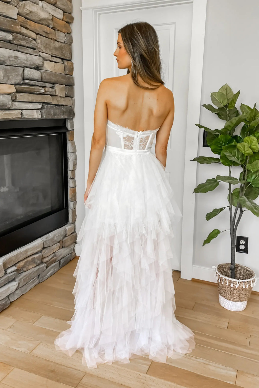 Forever Love Tulle Maxi Dress - White Avalabel