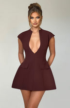 Suri Mini Dress - Brown Avalabel