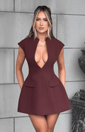 Suri Mini Dress - Brown Avalabel