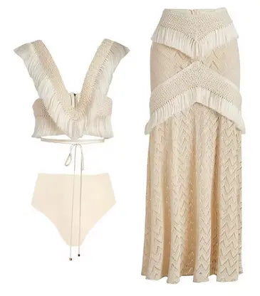 Tara |  Fringe Beach Dress Set Avalabel