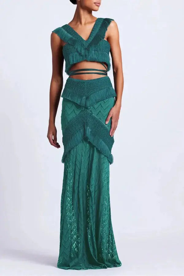 Tara |  Fringe Beach Dress Set Avalabel