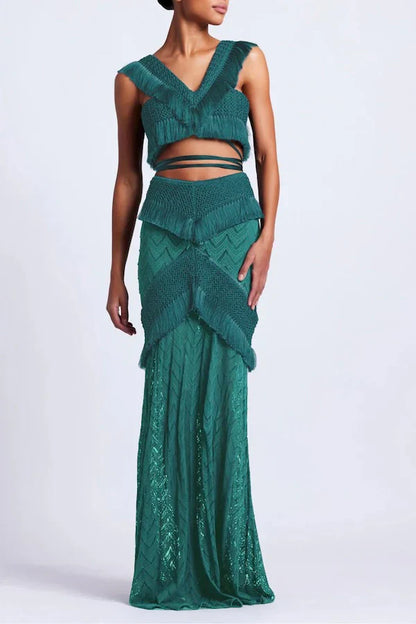 Tara |  Fringe Beach Dress Set