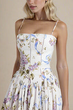 Tasmin Midi Dress - White Floral Avalabel
