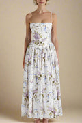 Tasmin Midi Dress - White Floral Avalabel