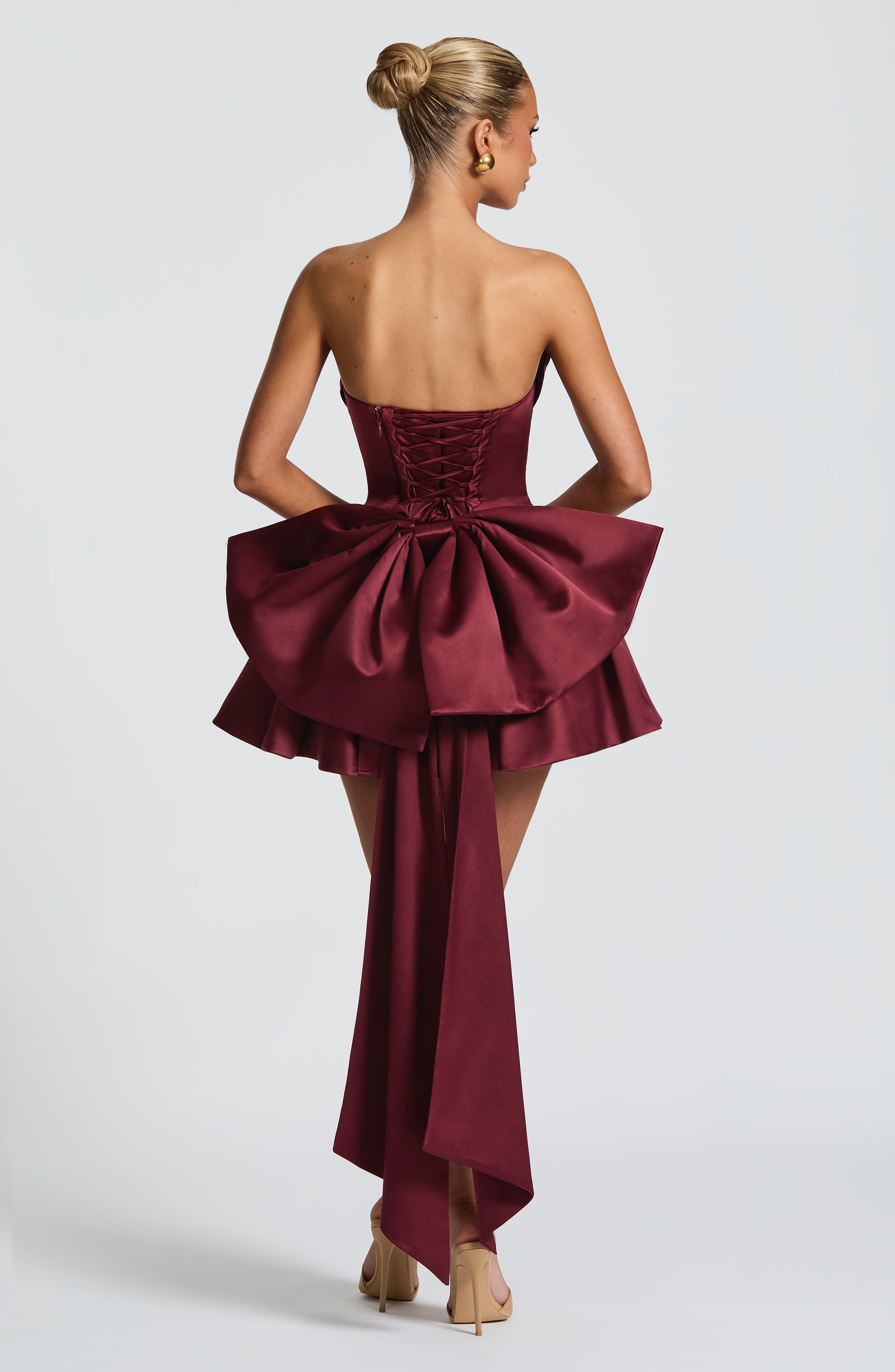 Trinity Mini Dress - Cherry Lacquer Avalabel