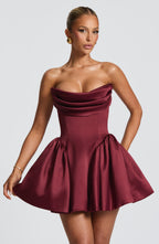 Trinity Mini Dress - Cherry Lacquer Avalabel