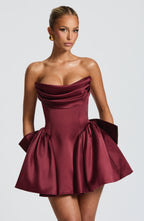 Trinity Mini Dress - Cherry Lacquer Avalabel