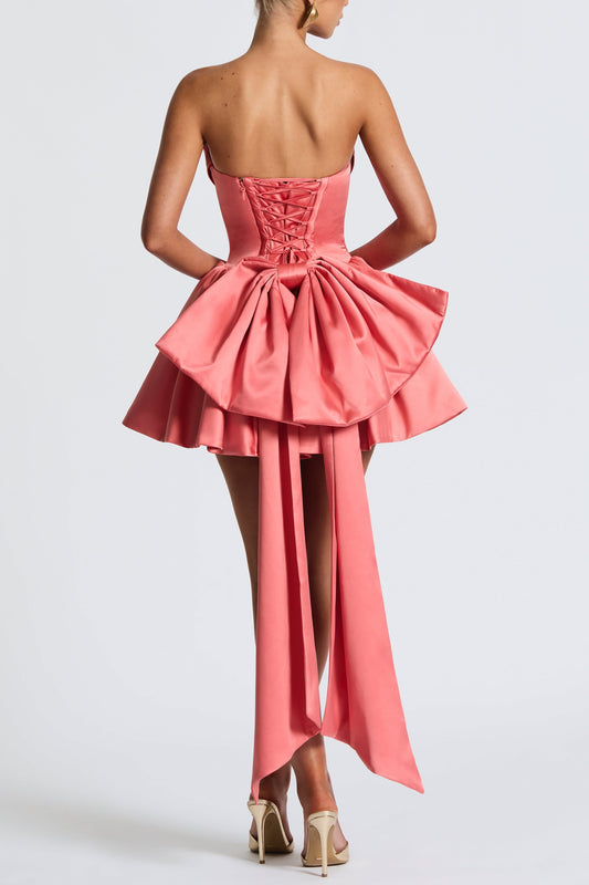 Trinity Mini Dress - Coral Pink