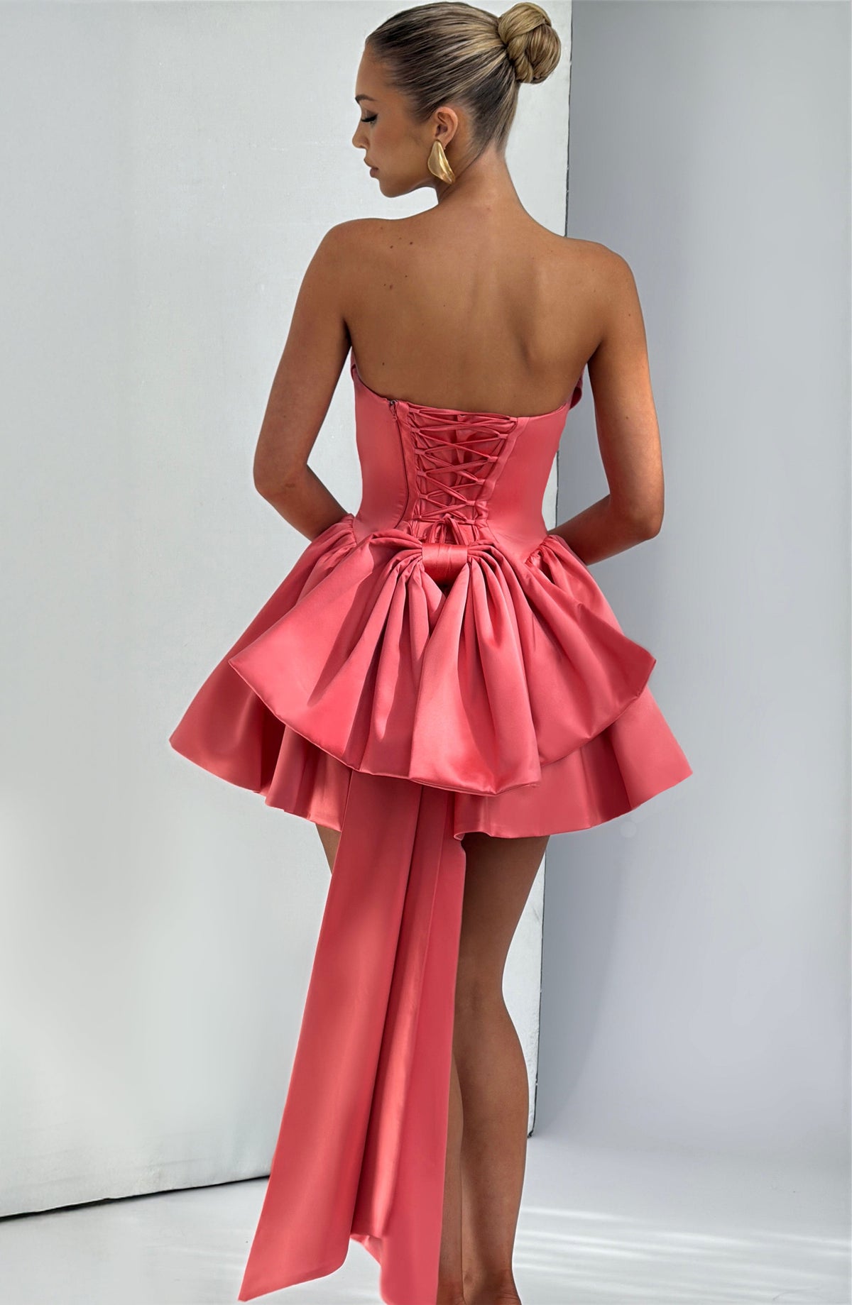 Trinity Mini Dress - Coral Pink Avalabel
