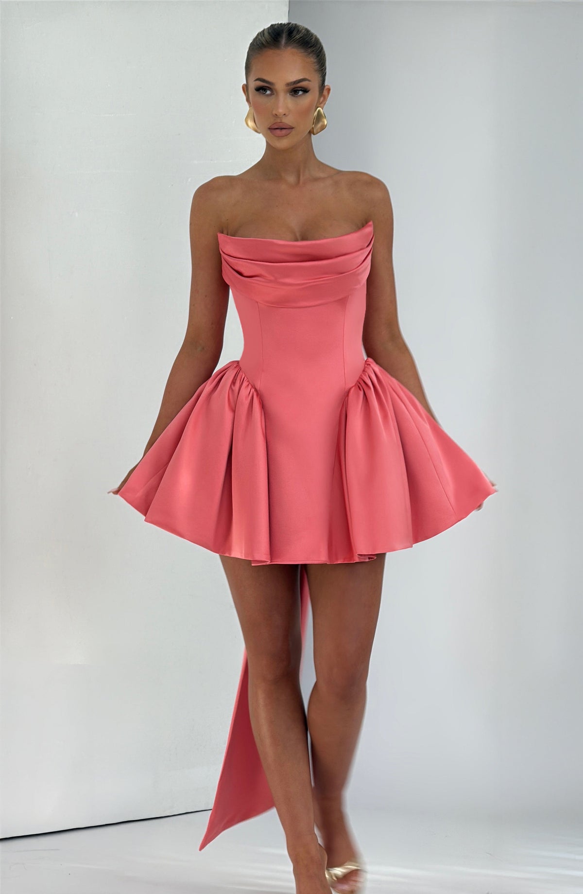 Trinity Mini Dress - Coral Pink Avalabel
