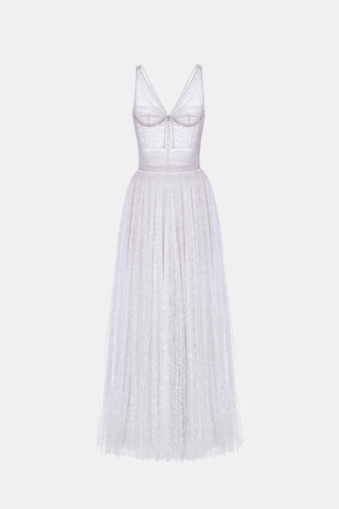 monica violet draped tulle fishbone maxi dress Avalabel