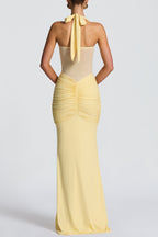Vixen Pleated Bandage Maxi Dress - Lemon Avalabel