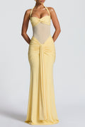 Vixen Pleated Bandage Maxi Dress - Lemon Avalabel