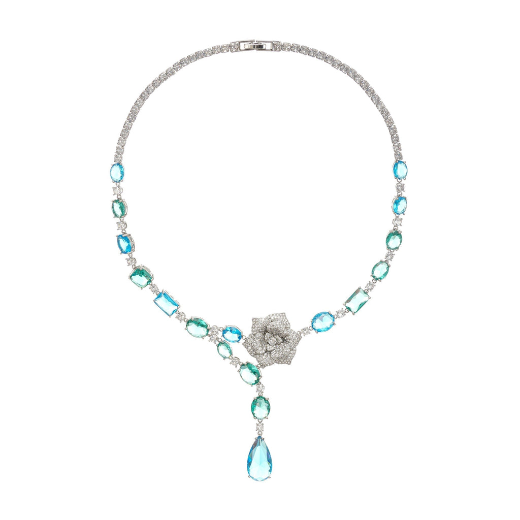 Yvette Drop Pendant Crystal Necklace Avalabel