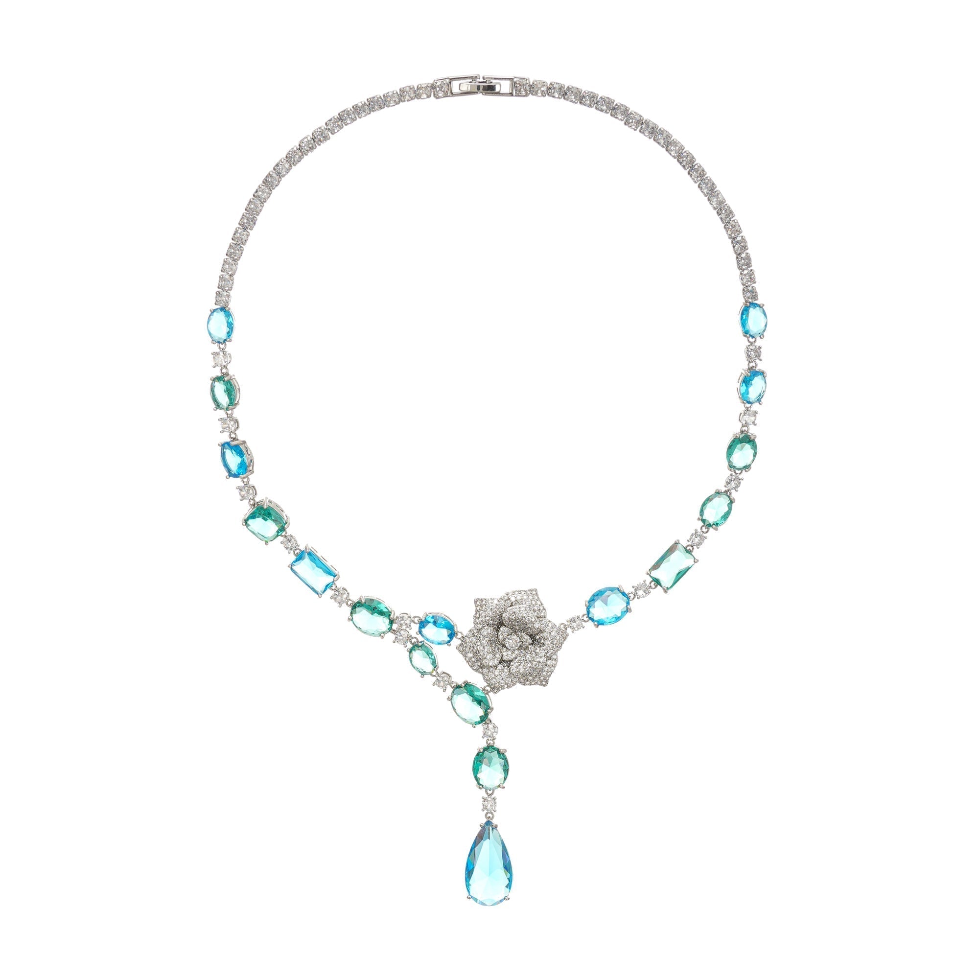 Yvette Drop Pendant Crystal Necklace Avalabel