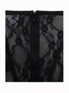 Zen Black Lace Corset Maxi Dress Avalabel